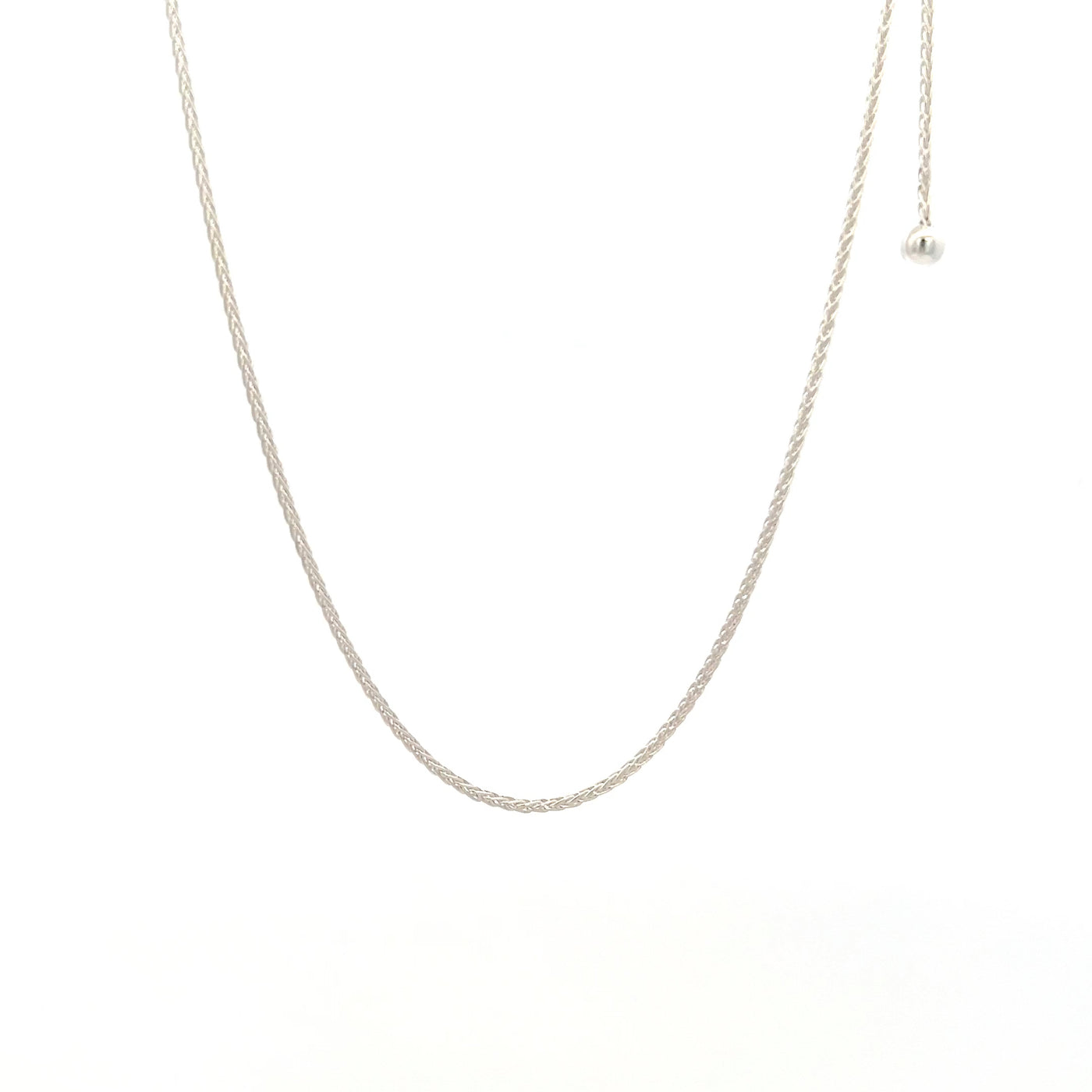 Sterling Silver Adjustable Wheat Chain